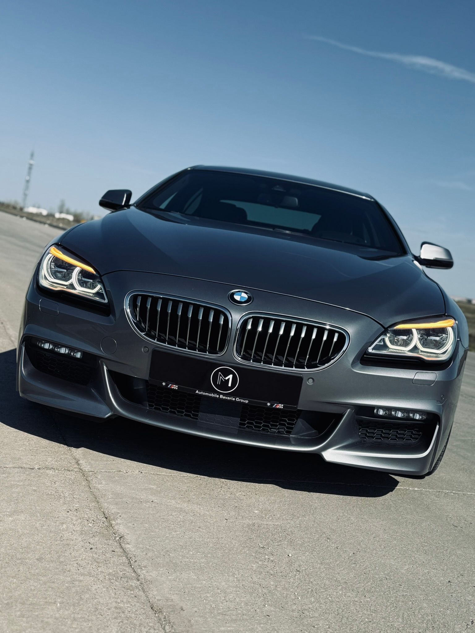 BMW Seria 6 Gran Coupé gri, vedere față, ultim cadraj