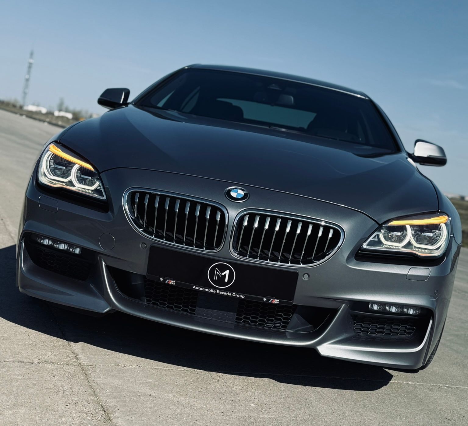 BMW Seria 6 Gran Coupé gri, vedere față, ultim cadraj