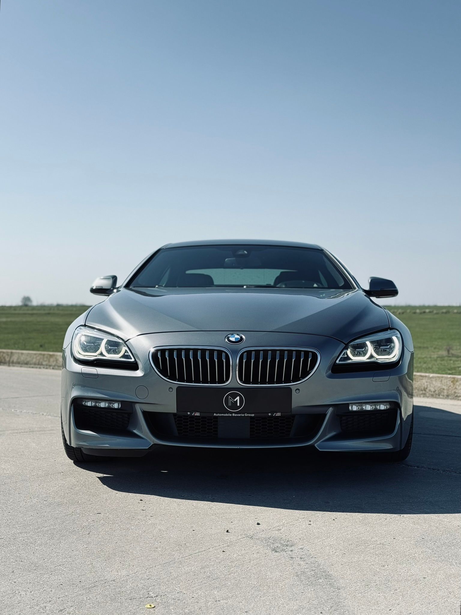 BMW Seria 6 Gran Coupé gri, vedere față